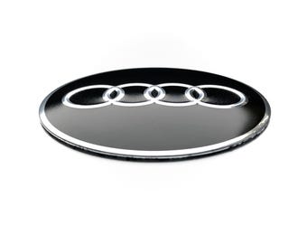 4 items 65mm, 70mm, 75mm METAL stickers emblems badges decals for AUDI wheel center caps or wheel covers A3 A4 A5 A6 A7 A8 Q3 Q5 Q7
