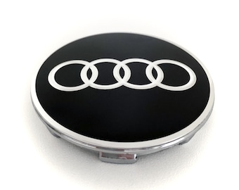 4 items 65mm / 57mm wheel center hub caps covers for AUDI rims 2.56 / 2.24 inch A3 A4 A5 A6 A7 A8