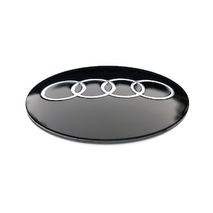 4 Stück 56 mm, 60 mm, 65 mm, 70 mm, 75 mm METALL Aufkleber Embleme Abzeichen Abziehbilder für Audi Nabenkappen oder Radkappen