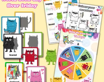 Colour monster | emotions learning pack| instant download | digital file