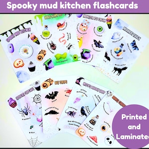 Cartes mémoire de recettes de cuisine fantasmagorique | un lot de 9 cartes mémoire | grand format, format A6 | imprimés et plastifiés | cartes physiques