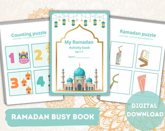 Ramadan busy book for ages 2-4 years | Ramadan learning activities | Ramadan printables