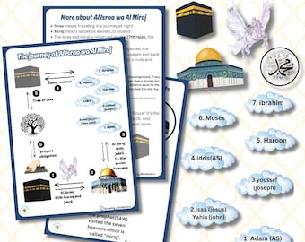Israël en miraj | het verhaal van de wonderbaarlijke nachtreis | Islamitische activiteiten | Leeractiviteit moslimkinderen |  direct downloaden