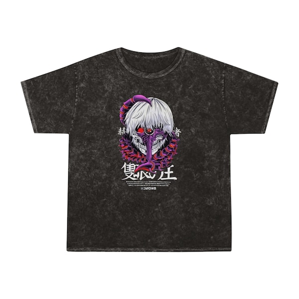 Anime Alchemy- Tokyo Ghoul- Ken Kaneki mineral washed T shirt