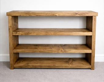 Wooden Shoe Bench, Rustic Shoe Storage Organizer for Entryway, Mudroom, or Hallway,  3-Tier Solid Wood Shoe Bench