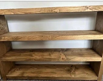 Rustic Shoe Bench - Handmade Wooden Shoe Rack – Shoe Storage Organizer for Entryway, Mudroom, or Hallway – 3-Tier