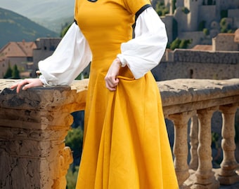 Patrón de costura para vestido renacentista: cosplay medieval, élfico y de hadas (A0, A4, carta estadounidense)