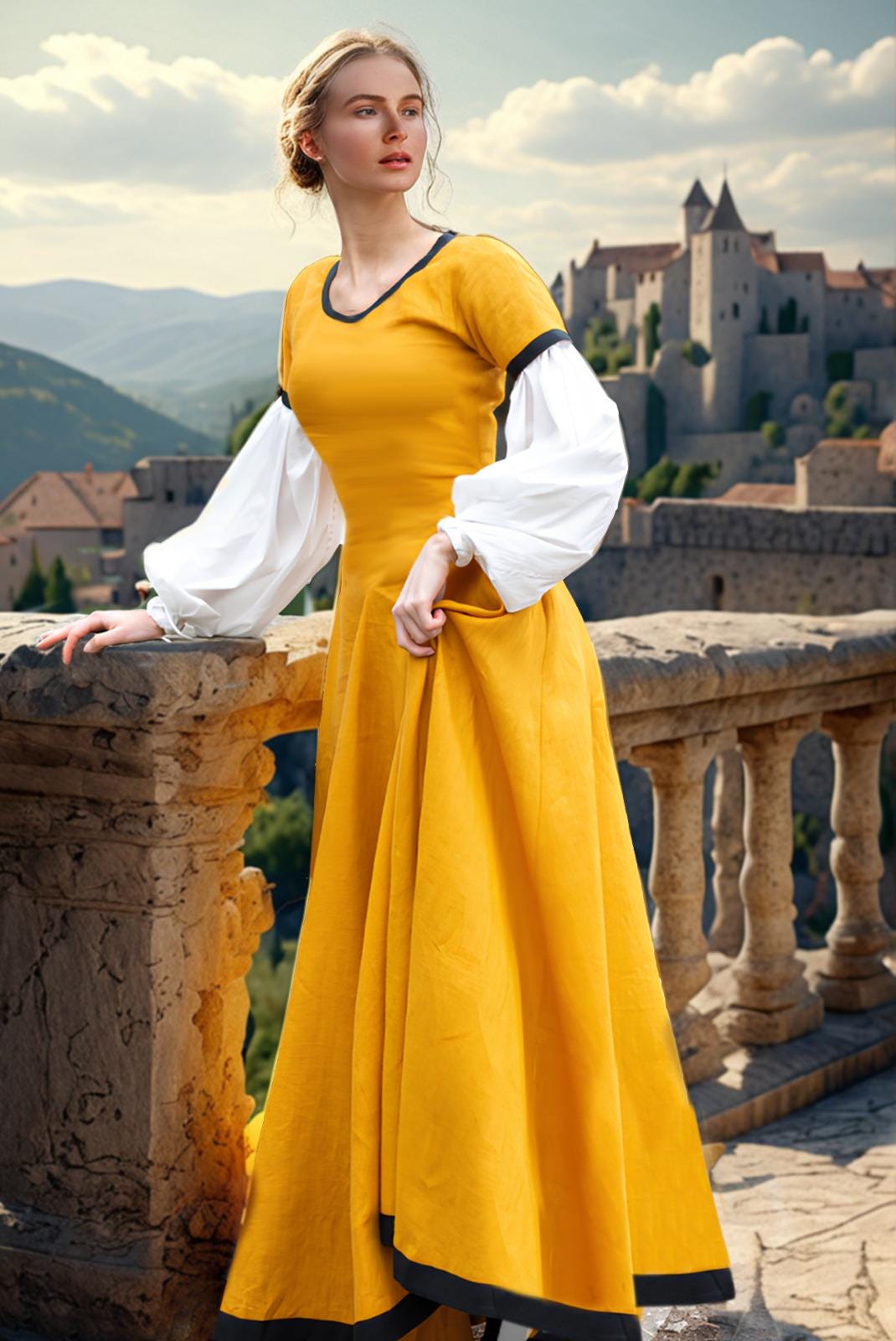 Patron De Couture Simplicity #9891 - Robe Longue Maxi Style Renaissance/médiéval - Tailles 14 à 20