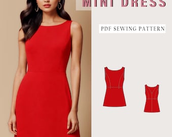 A-line Dress Pattern, Summer Dress Sewing Pattern, Sleeveless Dress Pattern,  Easy Dress Pattern, Elegant Dress Pattern, PDF Sewing Pattern - Etsy