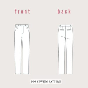 Men's Standard Fit Pants Sewing Pattern (PDF) - Etsy