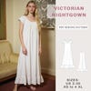 1958 Nightgown and Shorts Sewing Pattern, Vintage Sleeping Robe, Retro ...