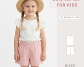 Kids T-Shirt and Shorts Set PDF Sewing Pattern, Easy Kids Sewing Pattern, DIY Summer Set,A4, A0, US Letter) (Digital Download) 2-16 years