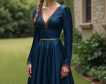 ルネッサンス・ヴィクトリアン・マキシドレス型紙（USサイズ2-30、XS-4XL）（PDF型紙）