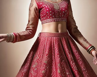 Anarkali Suit Sewing Pattern: Indian Dress, Bustier & Skirt (XS-5XL) (Digital Download)