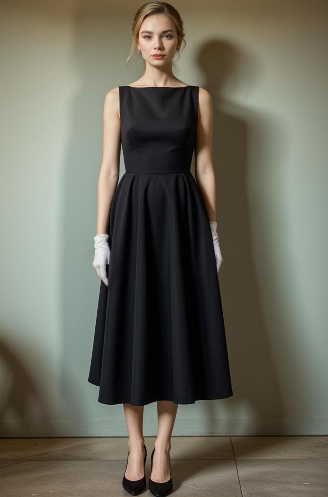 audrey hepburn black dress pattern Boat Neck Sewing Pattern: 1950s Style (PDF Pattern) little black dress audrey hepburn
