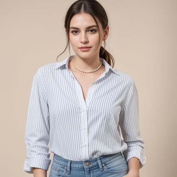 Patrón de costura para camisa de corte entallado de manga larga