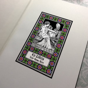 Made to order 30 Personalized Custom bookplate Ex Libris Sticker Adhesive Protect your library free usa ship image 1