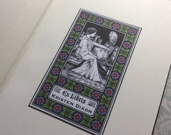 Made to order - 30 Personalized Custom bookplate Ex Libris Sticker Adhesive - Protect your library! free usa ship