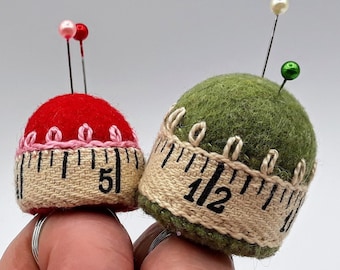 FREE SHIP Ruler Bottlecap adjustable pincushion ring made to order