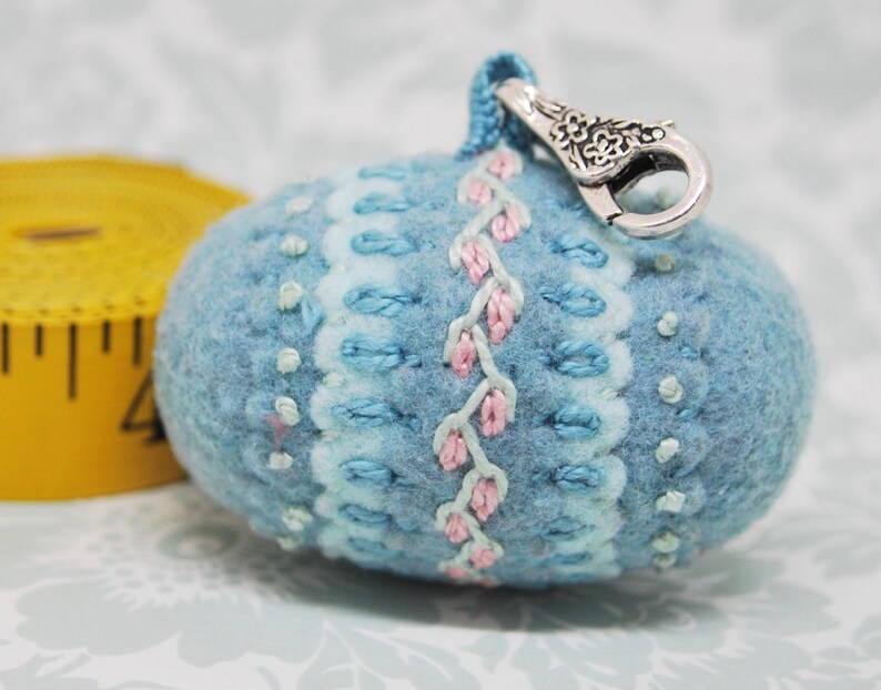 Delicate Spring Double Small Bottlecap pendant wearable chatelaine pincushion MADE TO ORDER free us ship
