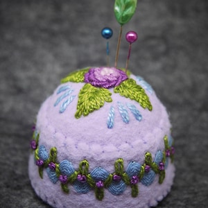 Custom order - Charming Garden bottlecap Pincushion