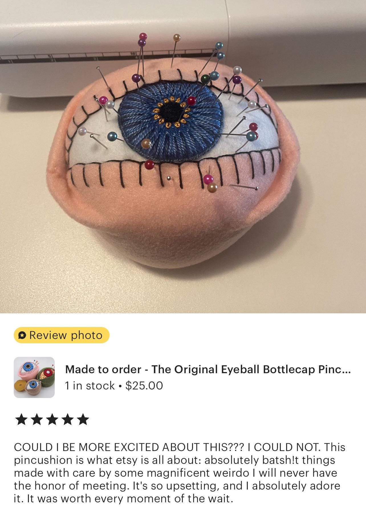 Eyeball Pincushion: the Original Creepy Witchy Zombie Voodoo