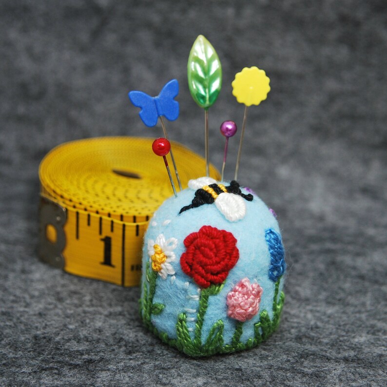 Made to Order - Bee's Delight Small Bottle Cap Pincushion Free Usa Ship ...