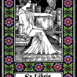 Made to order 30 Personalized Custom bookplate Ex Libris Sticker Adhesive Protect your library free usa ship image 2