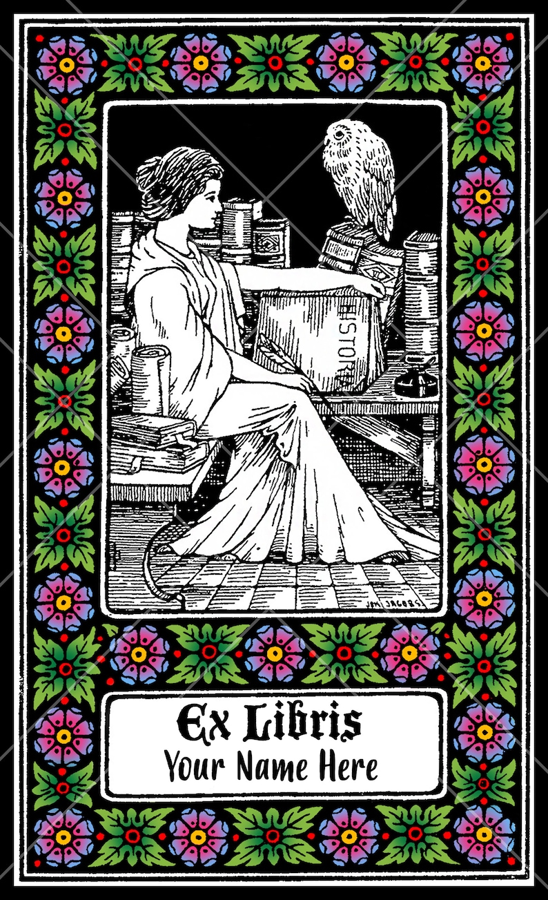 Made to order 30 Personalized Custom bookplate Ex Libris Sticker Adhesive Protect your library free usa ship image 2