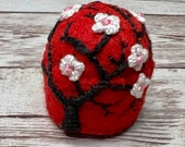 Made to order - Cherry Blossom Small Bottlecap Pincushion  free usa ship