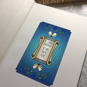 Made to order - 30 Personalized - Custom Midnight Reader Library bookplate Ex Libris Sticker Adhesive