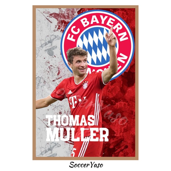 Thomas Müller Poster, Thomas Müller Druck, bedruckbarer Müller, Thomas Müller Wandkunst, Fußball Poster, Fußball Poster, Sofort Download, Geschenk