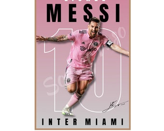 Lionel Messi poster, Lionel Messi afdrukbaar, Lionel Messi print, voetbal poster, voetbal poster, midden van de eeuw modern, instant download, cadeau