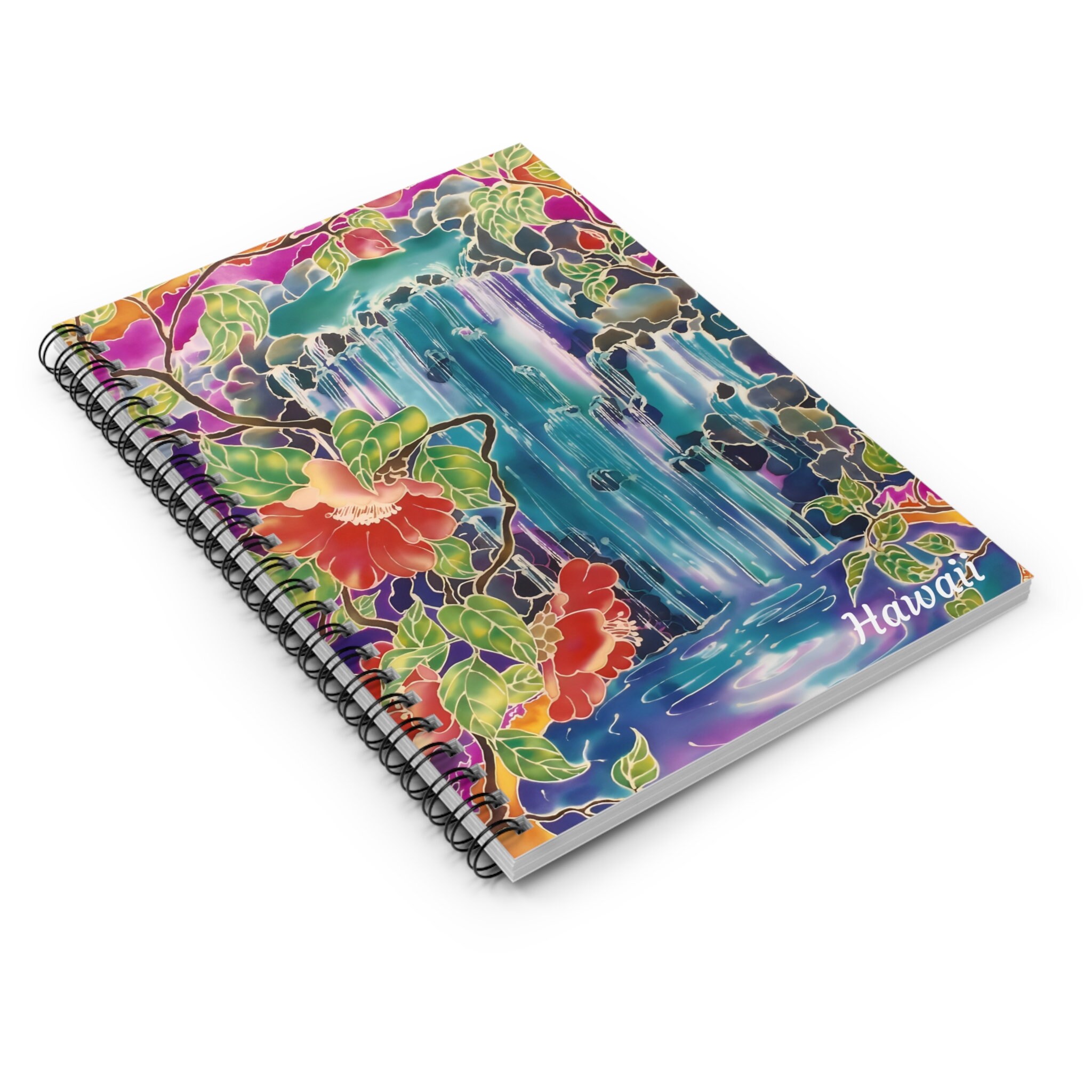 Hawaii Waterfall Spiral Notebook – Exotic Floral Design - Etsy