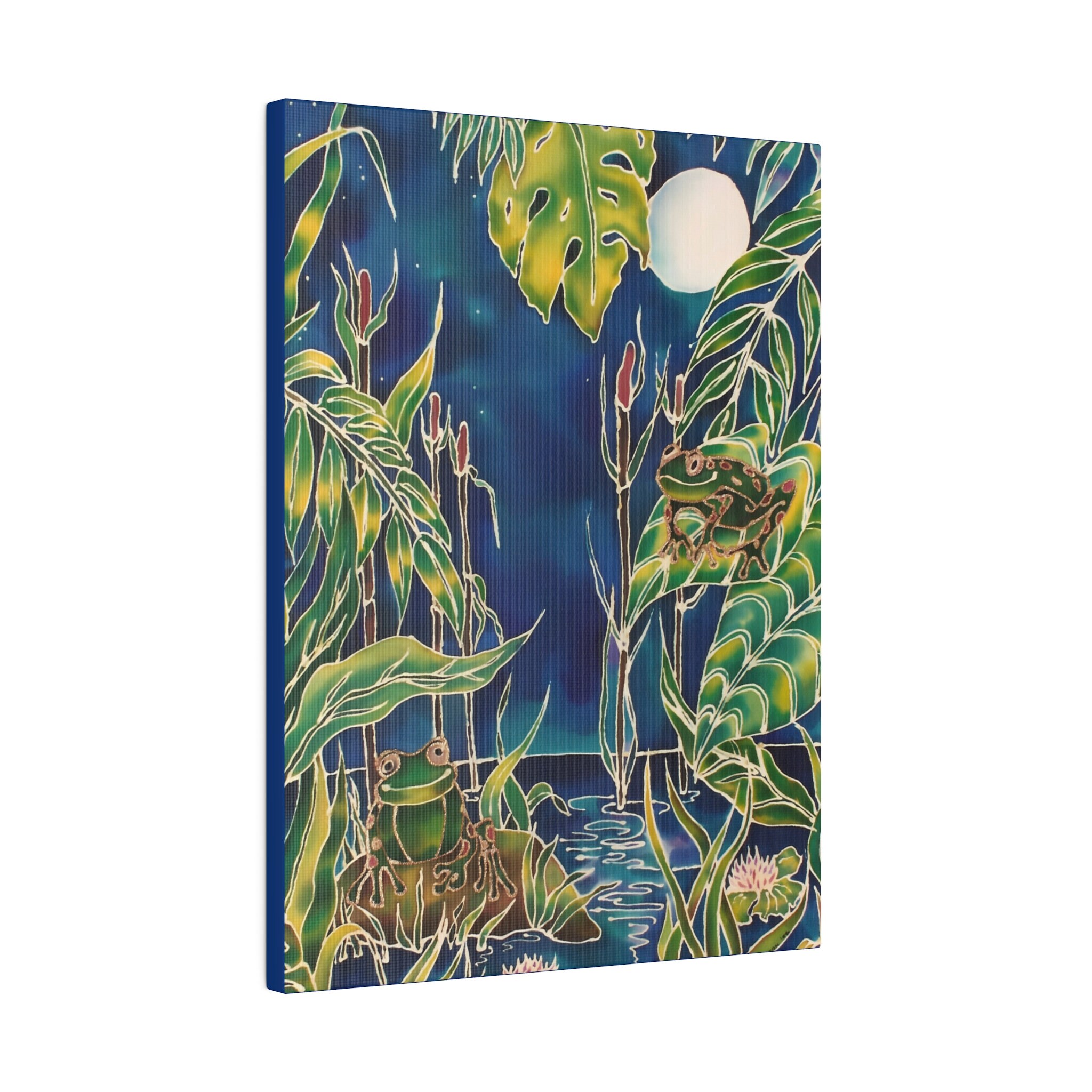 Froggie Moon Canvas Art Print - Enchanted Tropical Night Scene - Etsy
