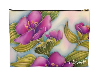 Hawaii Glory Flower Accessory Bag – Tropical Floral Clutch