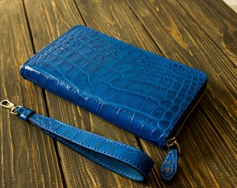 Leather Clutch, Zipper clutch, zipper wallet, long wallet