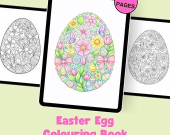 Easter Eggs Colouring Pages - 20 Coloring Pages - A4 PDF