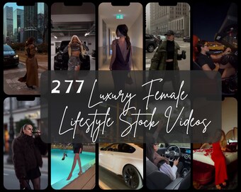 277 Luxury Female Lifestyle Stock Videos | Luxury Reels Reel Templates | Done for You with Master Resell Right | Luxury Woman