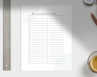 2024 Bucket List PRINTABLE