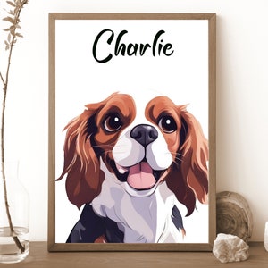 Custom Cartoon Pet Portrait From Photo, Dog Cartoon Portrait, Custom Cartoon Design, Pet Cartoon, Custom Pet Art Gift, Digital Downloads image 1