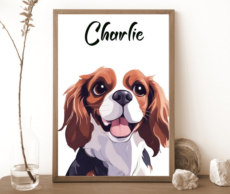 Custom Cartoon Pet Portrait From Photo, Dog Cartoon Portrait, Custom Cartoon Design, Pet Cartoon, Custom Pet Art Gift, Digital Downloads image 1