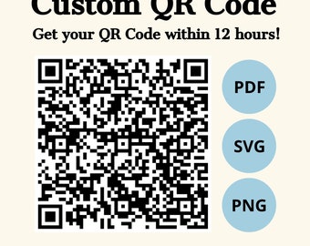 Custom QR Code | Within 12 Hours | Personalized QR Code | For Website, Social Media, Business | Color Options | Digital QR Code