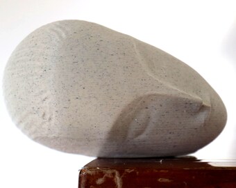 Reproduction imprimée en 3D de la sculpture de la Muse endormie de Constantin Brancusi