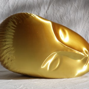 3D-geprinte reproductie van het Sleeping Muse-sculptuur van Constantin Brancusi Goud