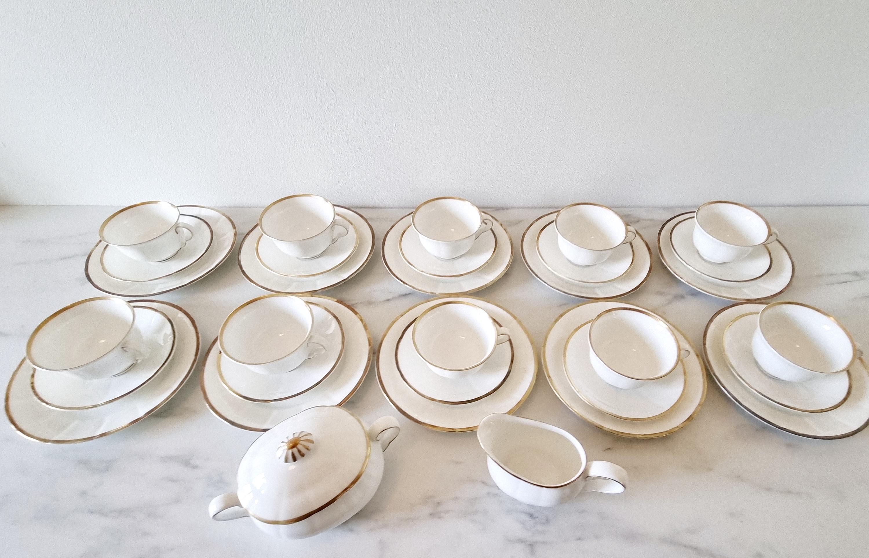 Gustavsberg Sweden Bone China Dinnerware: 12-piece Teacup Set