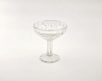 Vintage Swedish Glass Pedestal Bowl: Midcentury Scandinavian Decor