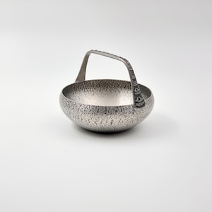 Vintage Norwegian Pewter Bowl: Eik Tin Hammered Candy Dish