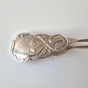 scandinavian silver cake tong, pastry server, antique silver, sweden, swedish vintage silverware, vintge silver cutlery