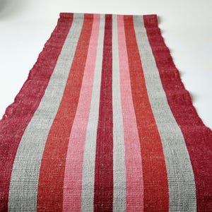 Caminho de mesa - Toalha de mesa vintage tecida à mão / Tecido sueco / Listrado / Decoração de mesa estilo country / Toalha de mesa estilo escandinavo Frete grátis!